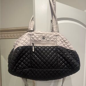 Oliver Thomas Quilted Black and Gray Bag